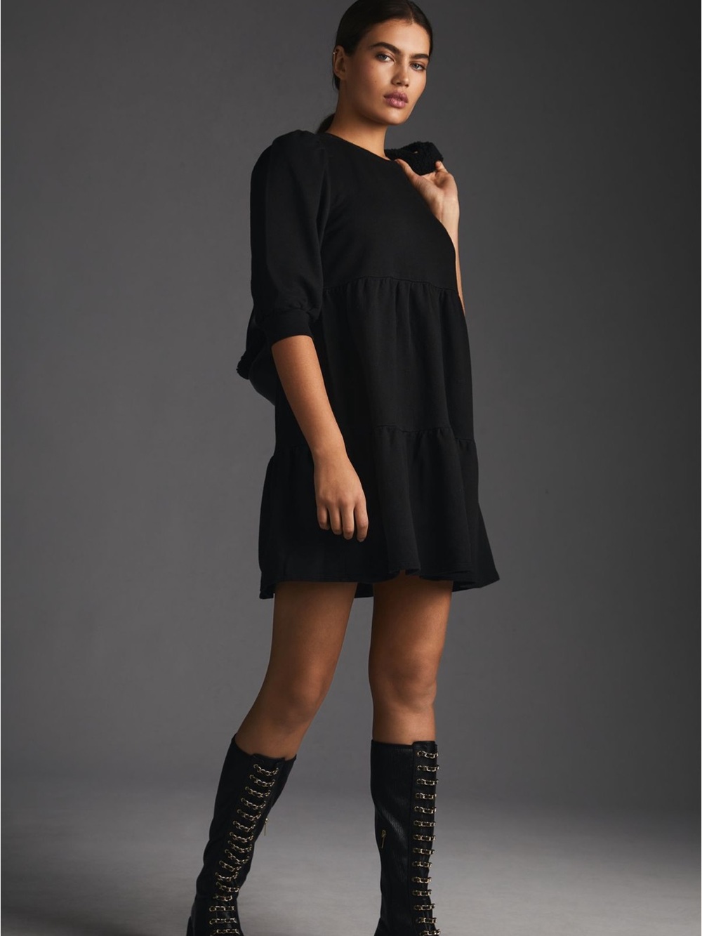 T.La Savannah Tiered Mini Dress from Anthropologie